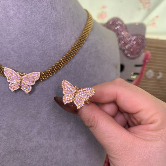 Pink Butterfly Rolex Ring