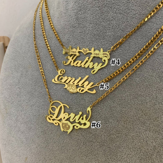 Custom Cute Name & Initial Necklace