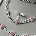 ICY HEART CUBAN CHAIN BRACELET - camillaboutiqueshop