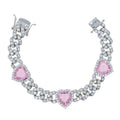 ICY HEART CUBAN CHAIN BRACELET - camillaboutiqueshop