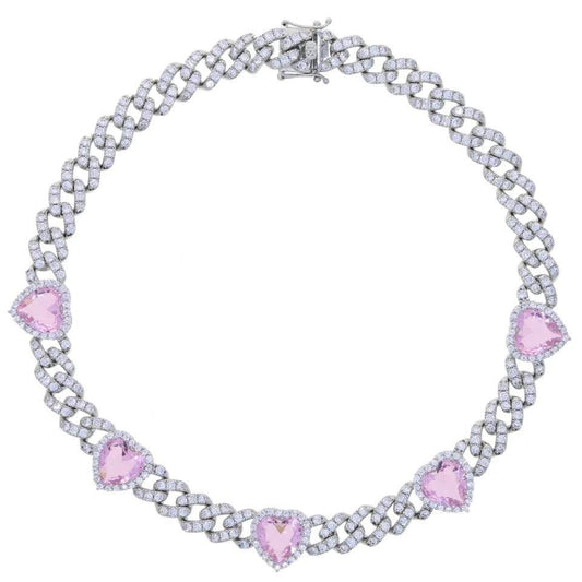ICY HEART CUBAN CHAIN NECKLACE - camillaboutiqueshop